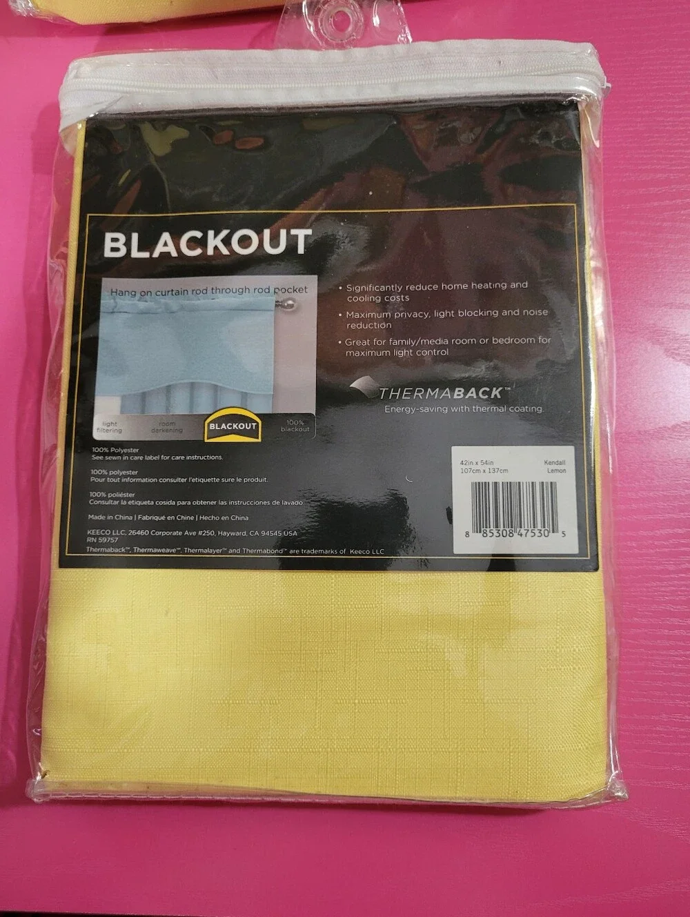 Eclipse Blackout One Rod Pocket Panel 42